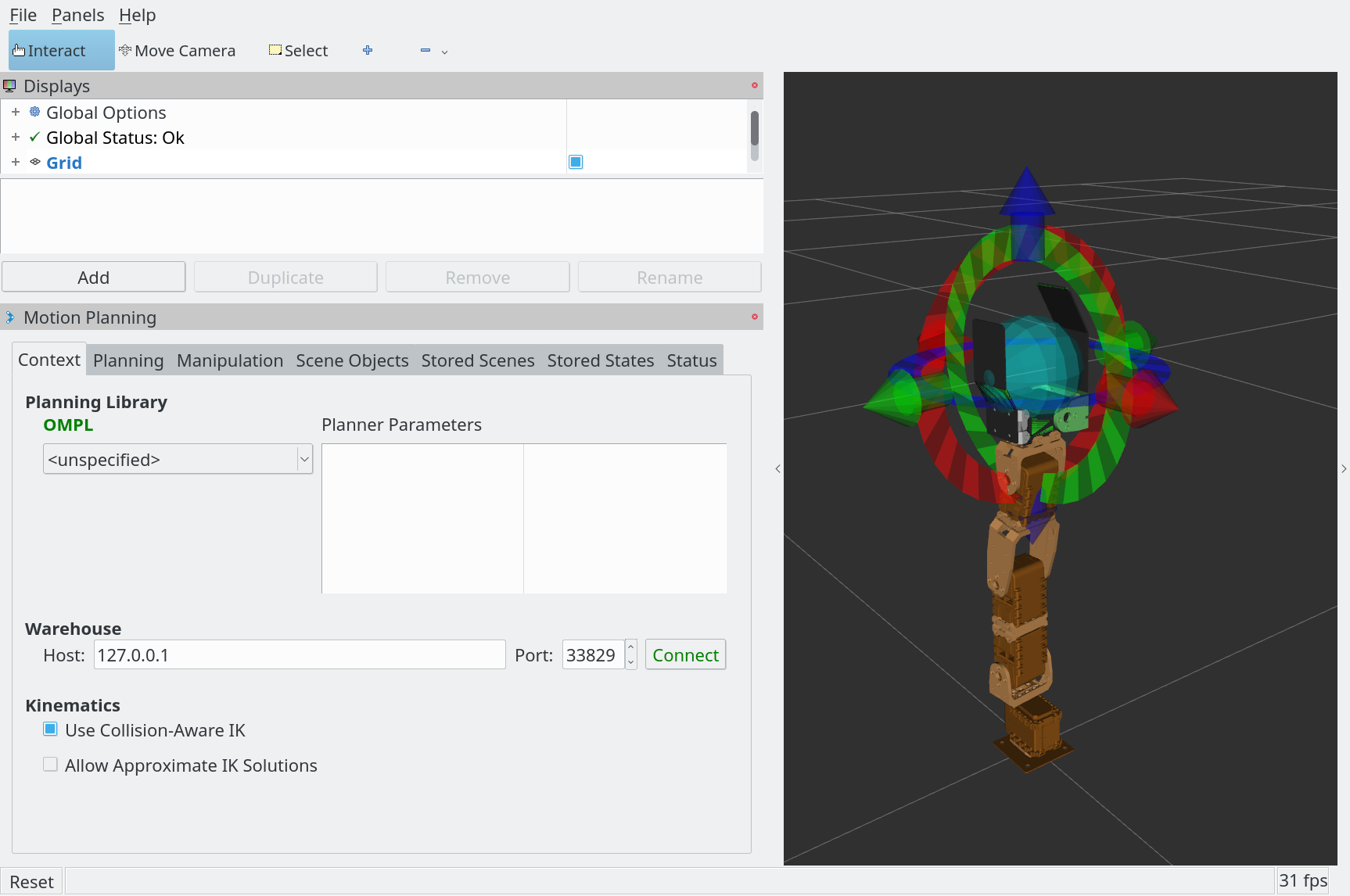 MoveIt! RViz interface