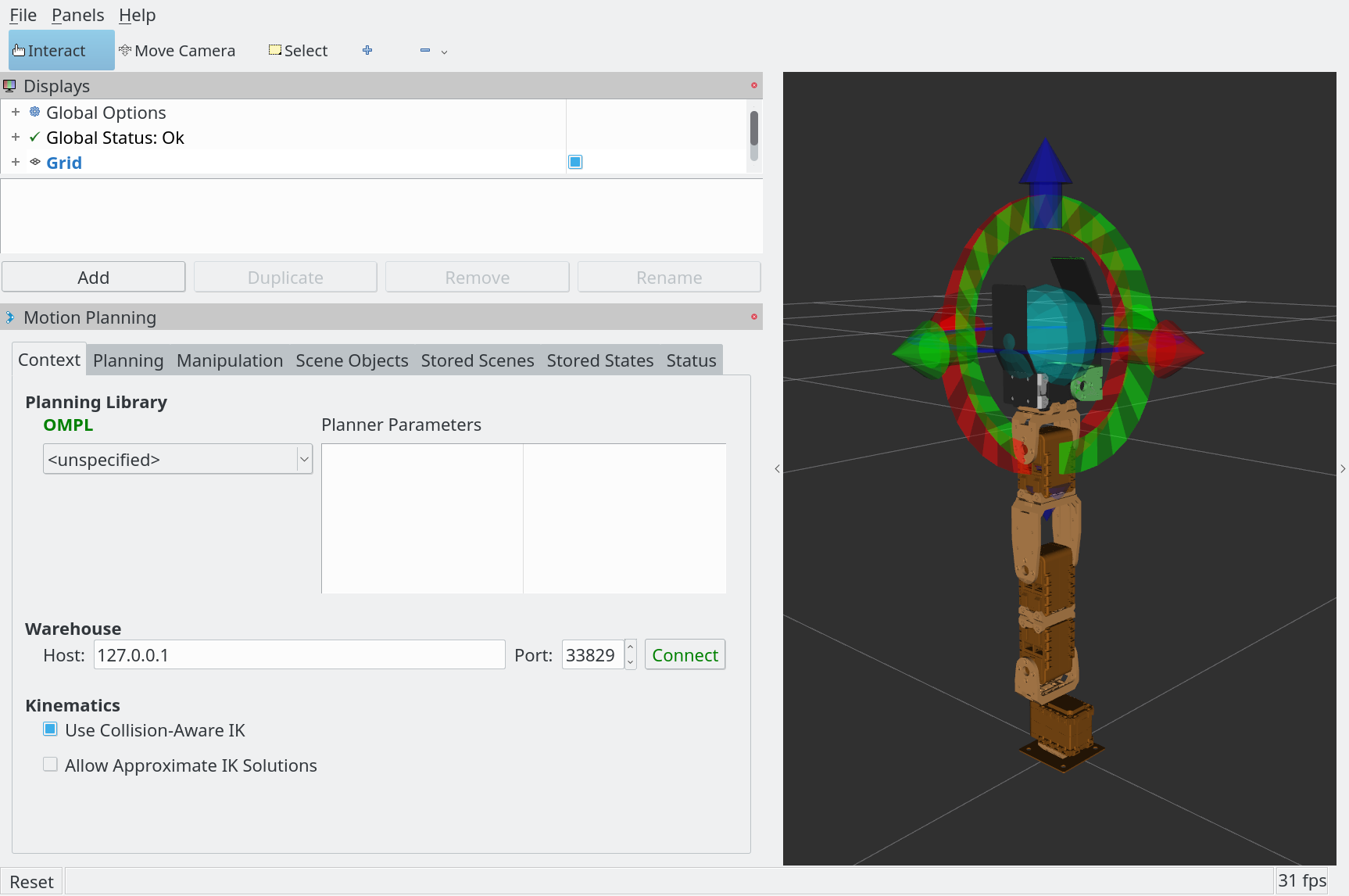 MoveIt! RViz interface