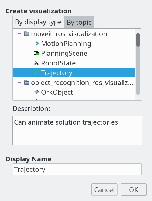 Adding the trajectory visualisation